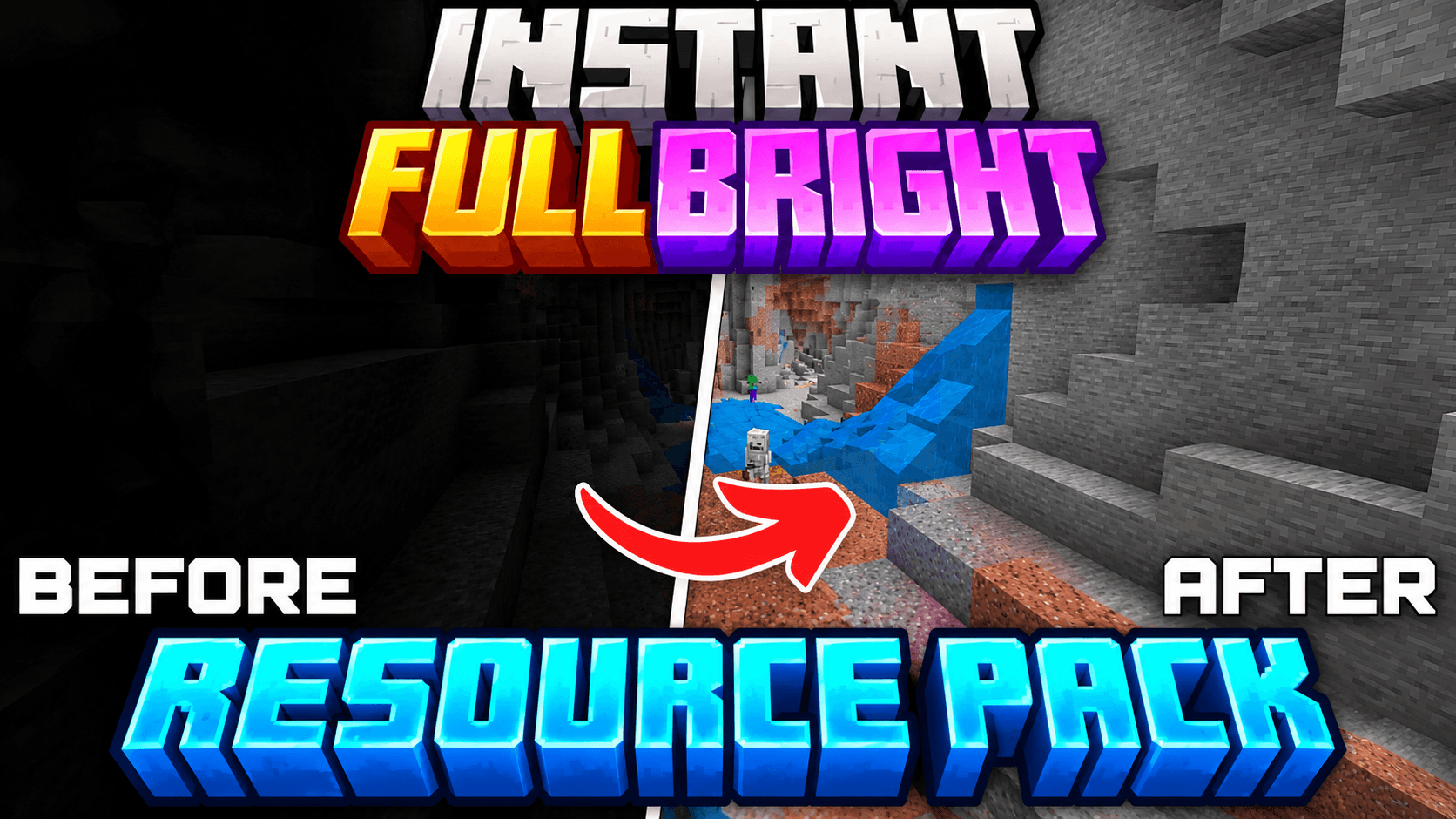 Instant FullBright Night Vision || Resource Pack