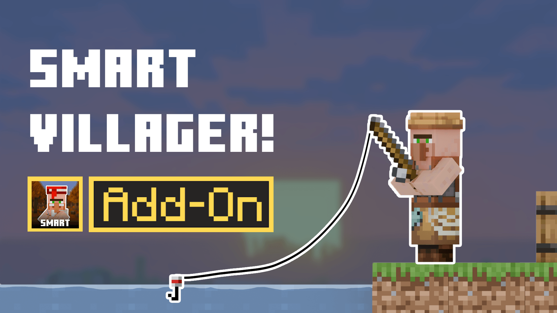 Thumbnail Smart Villager Addon Minecraft Bedrock Edition by Renderphoenix Creatives