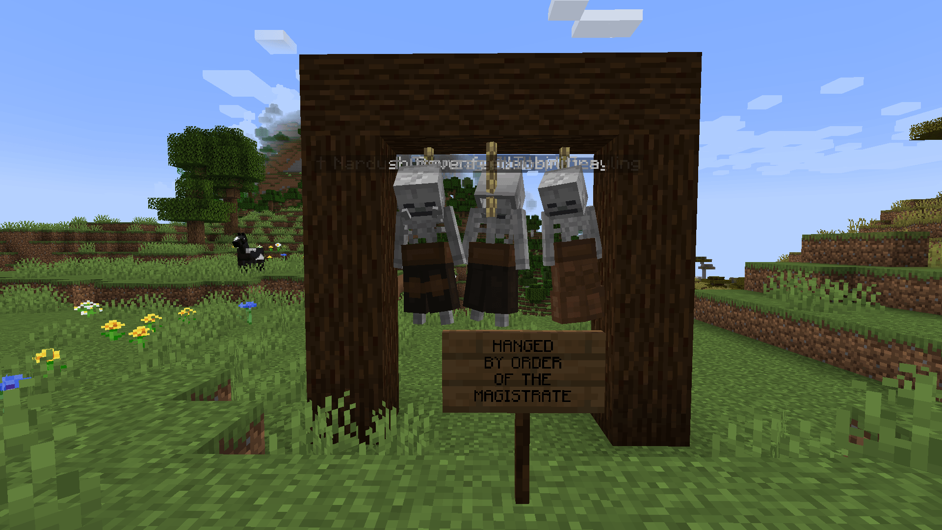 Hanged by order of the magistrate — a scene built with the editor