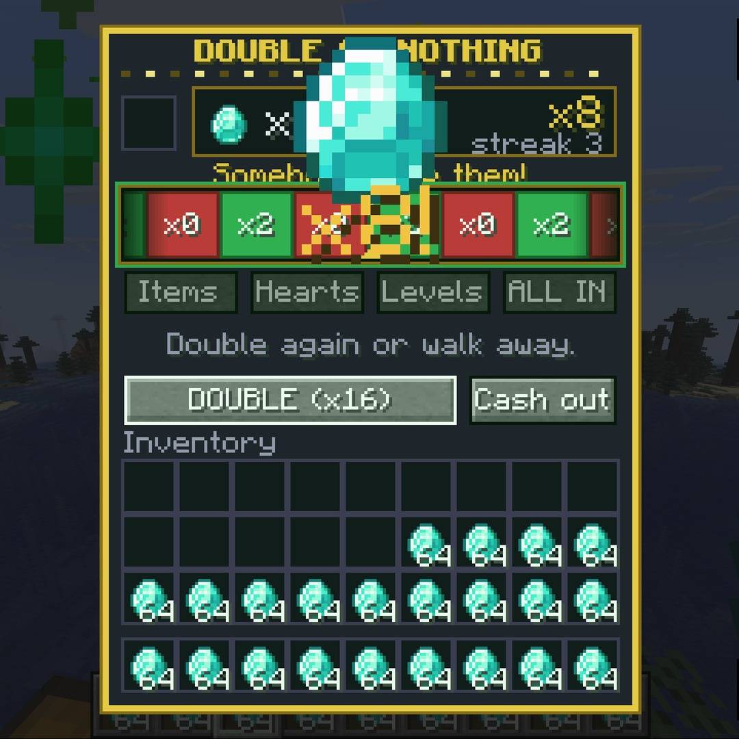 Third win in a row. Double again, or walk away with a pocket full of diamonds?