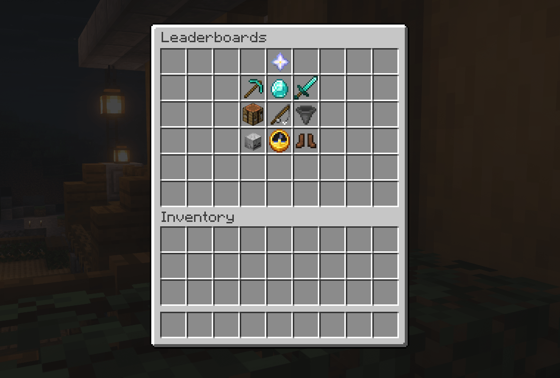 Nine categories in a vanilla chest window. Hovering one shows who leads.