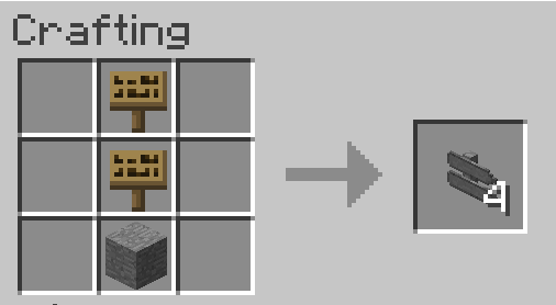 Signpost crafting - stone