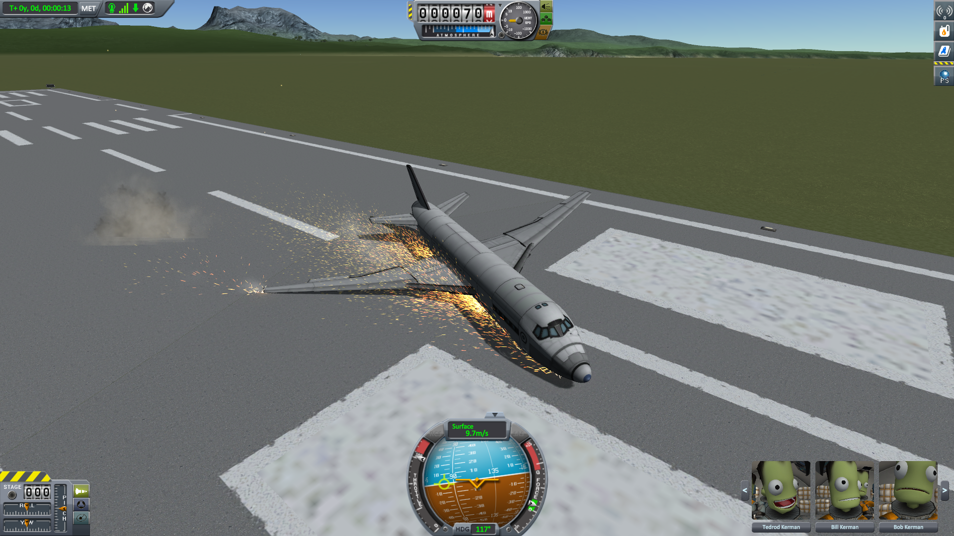 Stearwing A300 belly landing