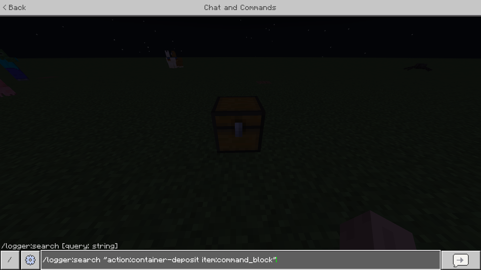Thumbnail Search with commands like the Ledger mod for Java