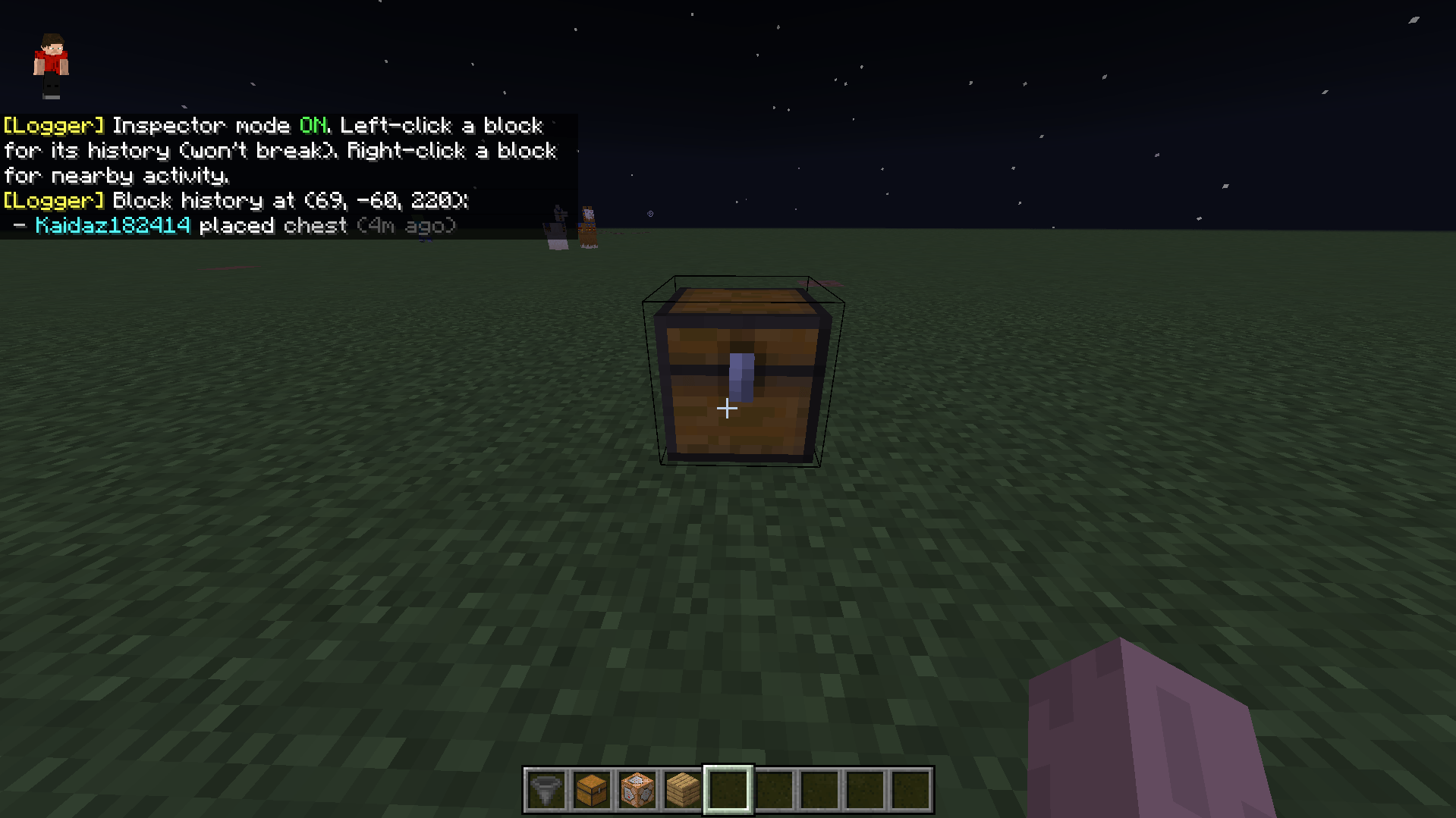 Inspect Blocks which have been interacted with