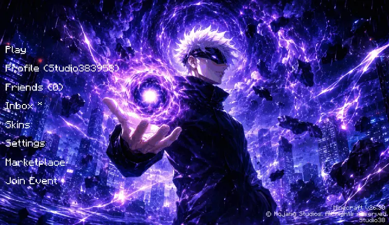 Animated Menu - Gojo Jujutsu Kaisen screenshot active