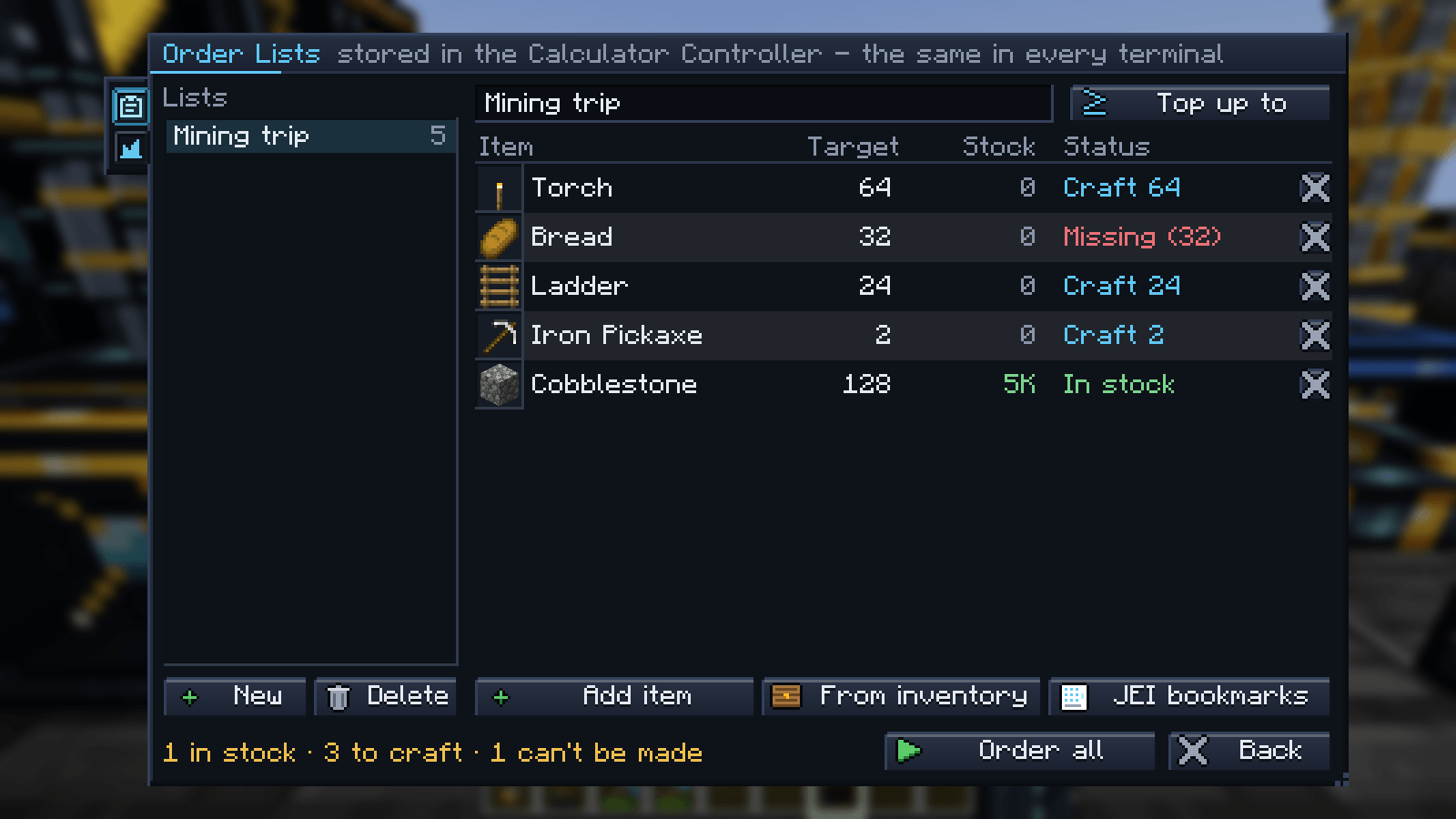 Order Lists