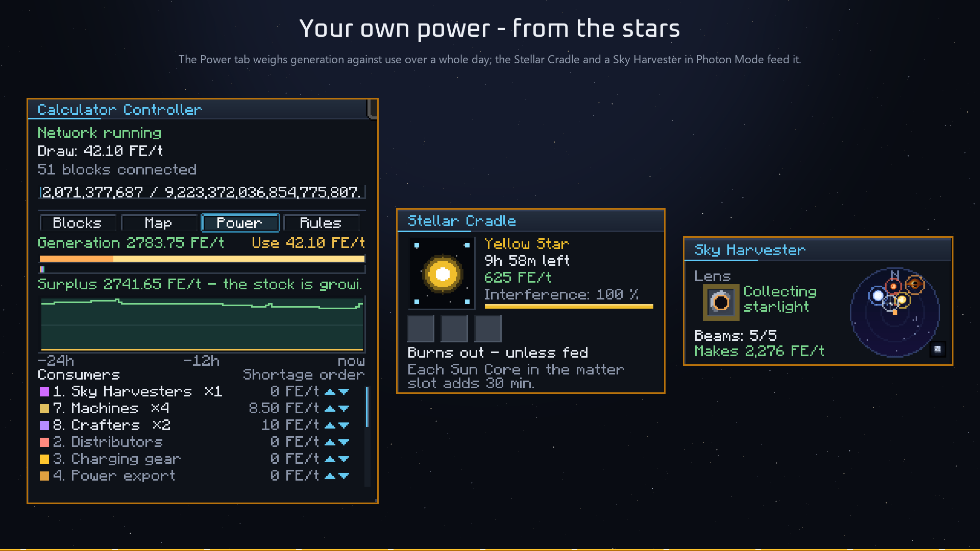 The Power tab with a 24-hour history