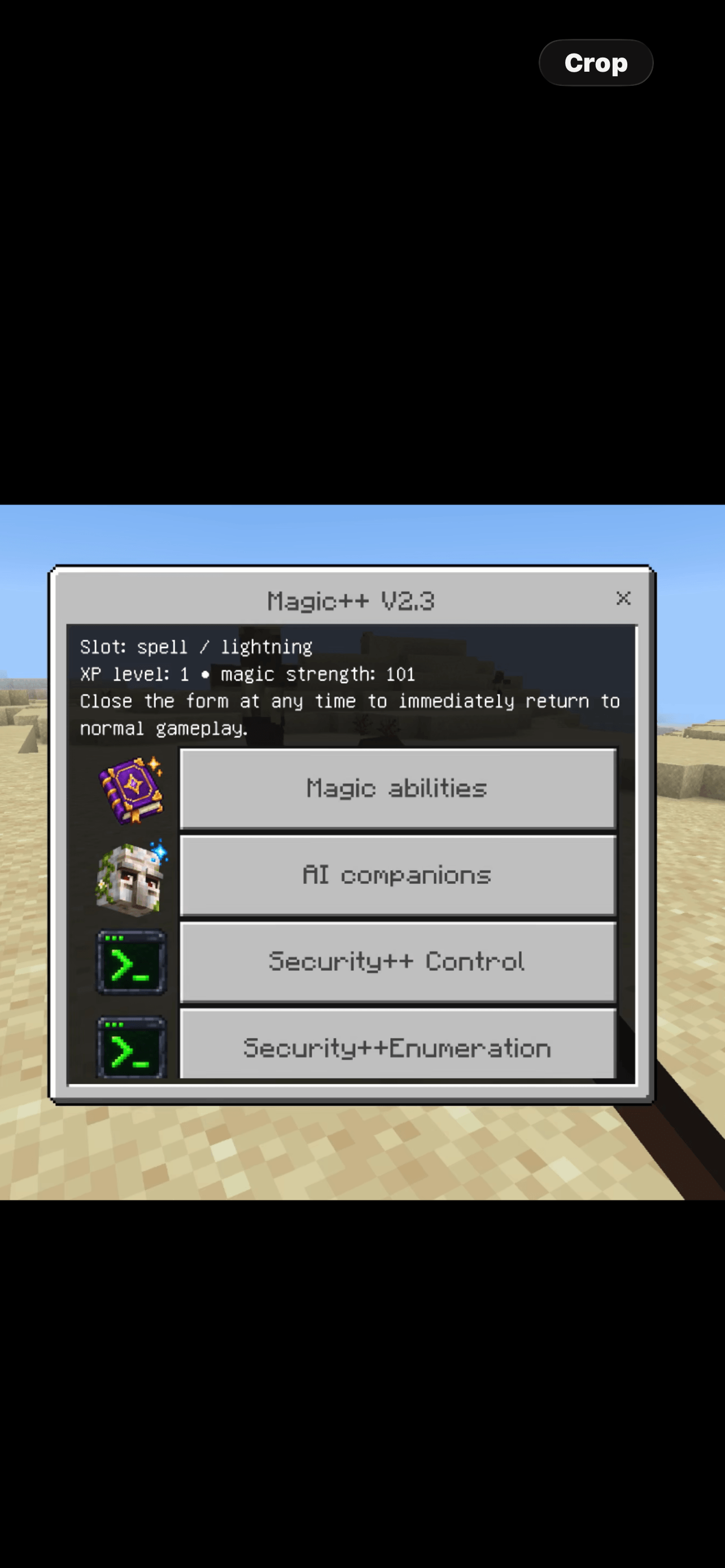 /magic++ Magic wand powers in an Administrative Menu, Control Panel Interactive Interface GUI — screenshot 1