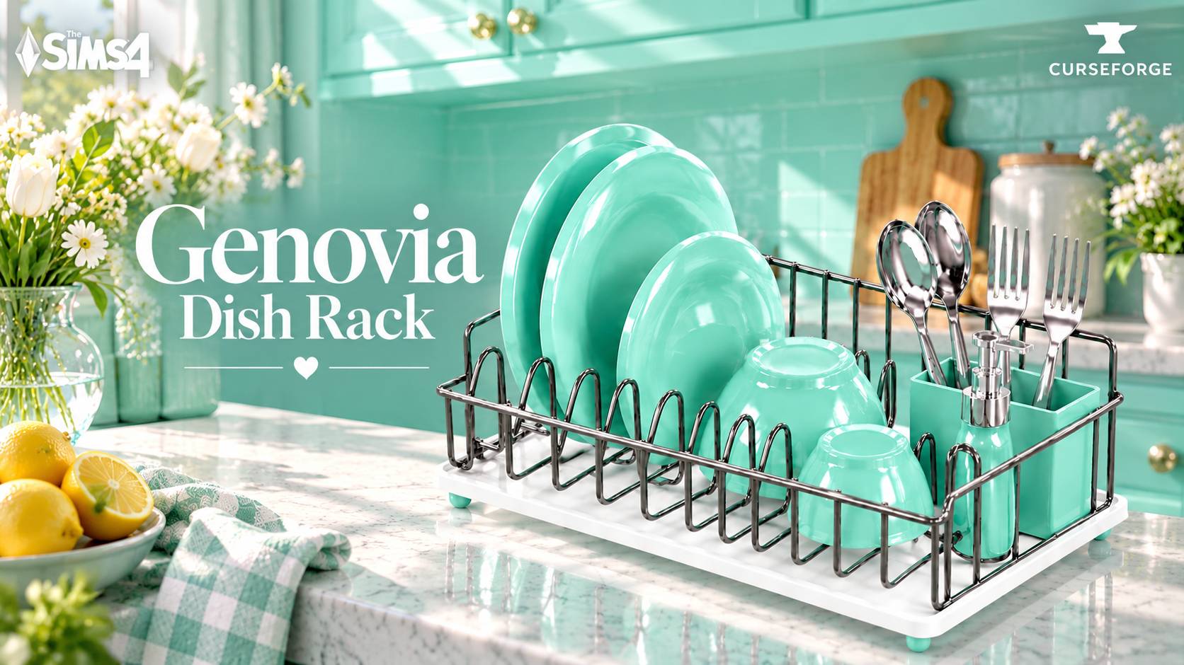 Colourful Rack For Classes Genovia Dish Rack - The Sims 4 Build / Buy - CurseForge