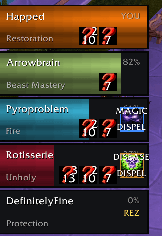 Thumbnail Clean, responsive healing bars built for fast dungeon play. Track health, HoTs, debuffs, dispels, range, and party status at a glance while keeping the layout compact and easy to read during hectic pulls.
