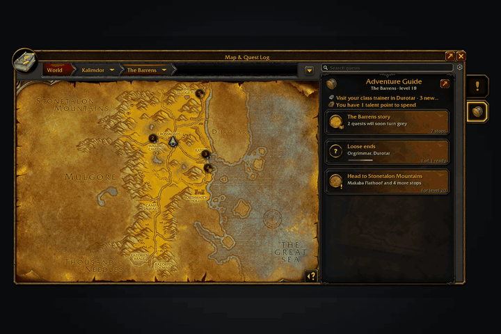 Choosing a journey and following its route