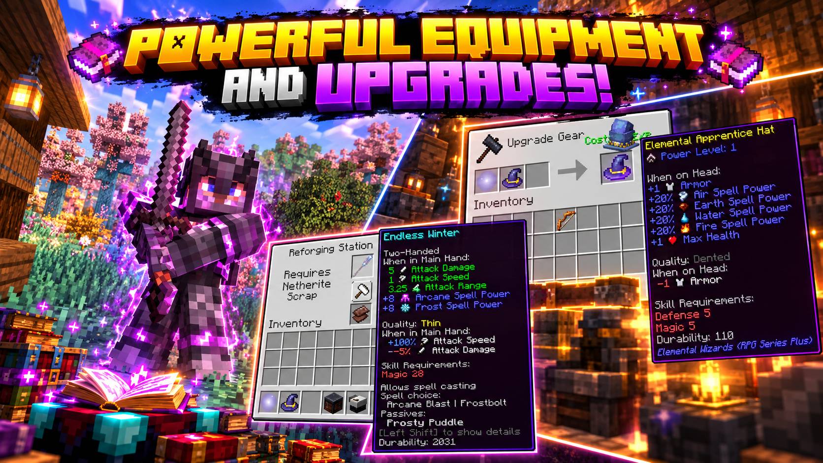 Thumbnail Loot, craft and reforge powerful equipment. You start the game with wooden trash, and end the game with level 100 enchanted amazing items..... and you will need them....