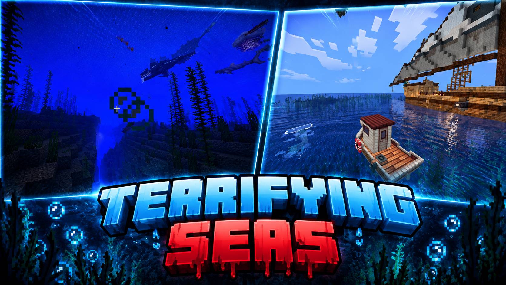 Thumbnail The Sea can be extremely dangerous with many massive dangerous monsters under the waves.... create large ships which will help you and your team across the waters...