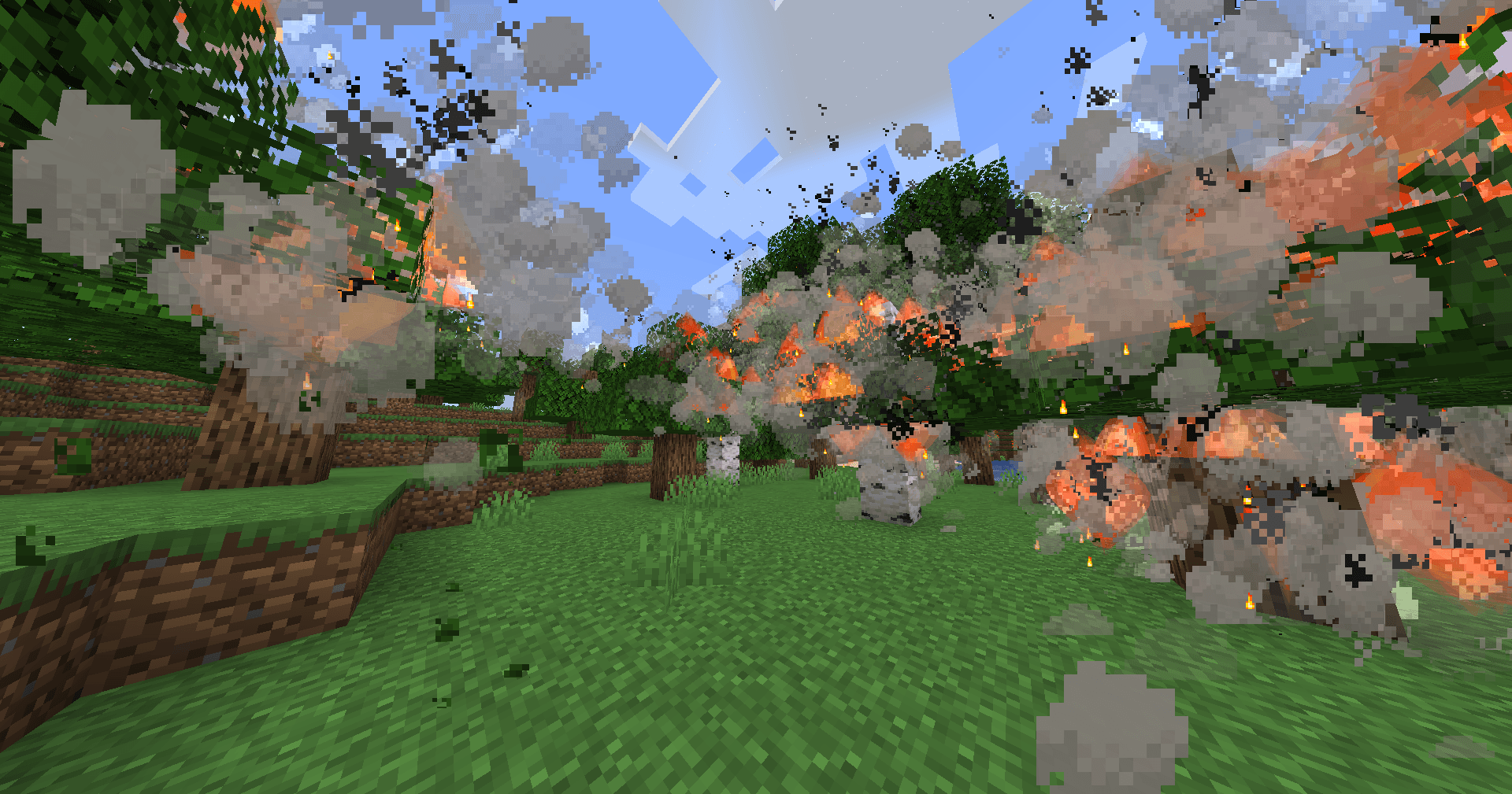 The vanilla fire sistem was not realistic. The New is better and prettier.