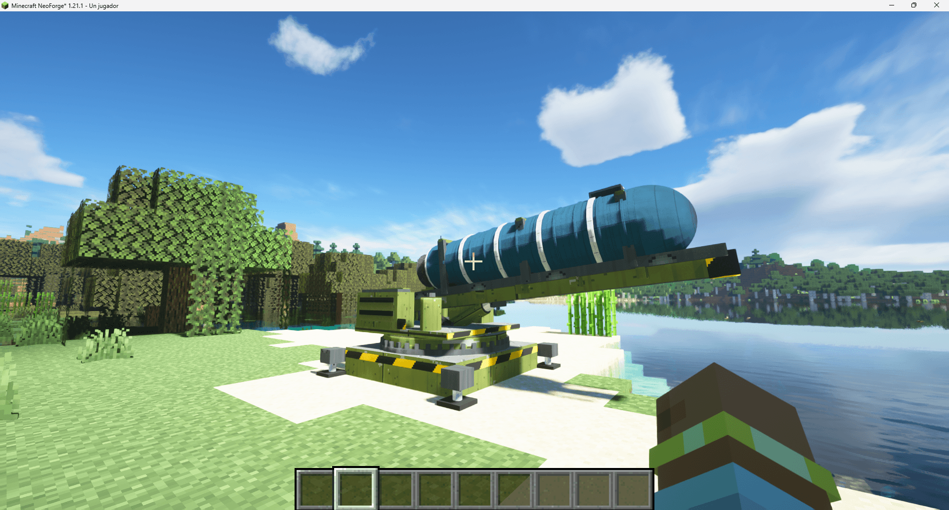 Orientable missile launcher