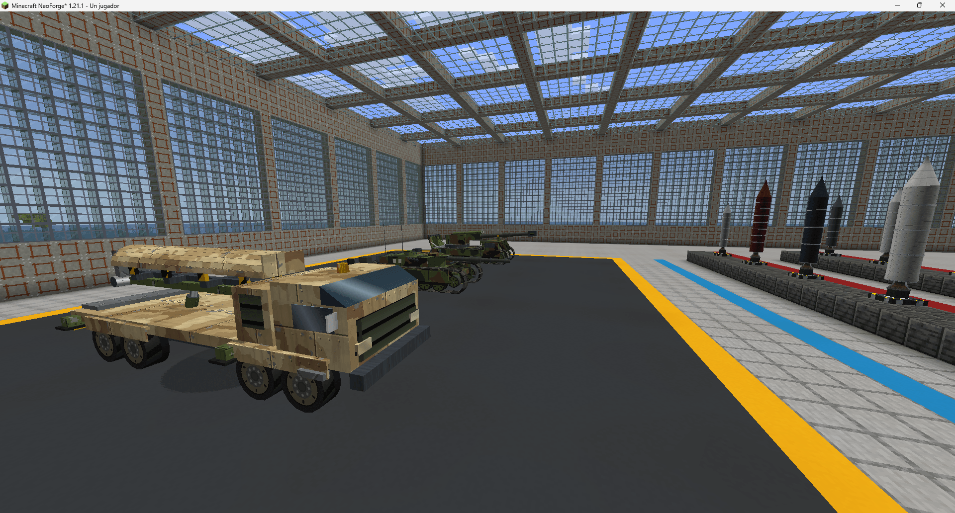 TEL truck, tanks and howitzer