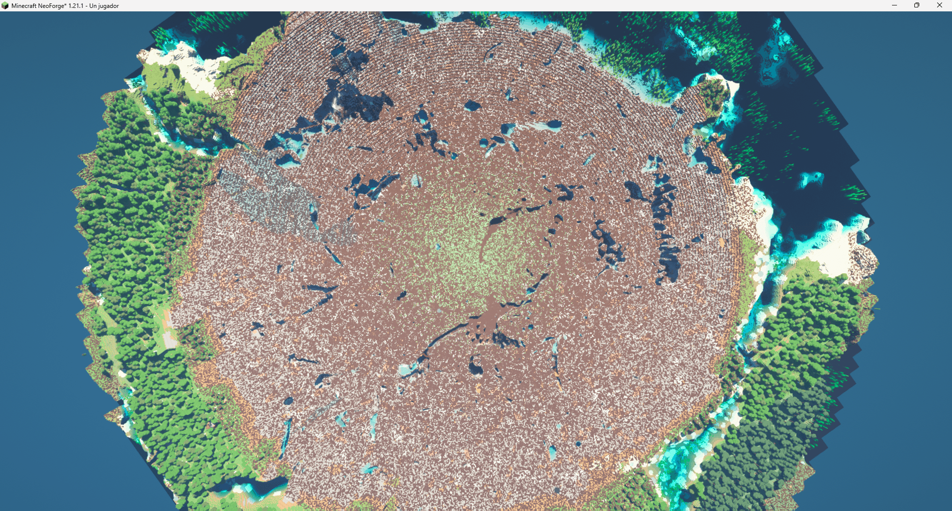 Cataclysm crater from above