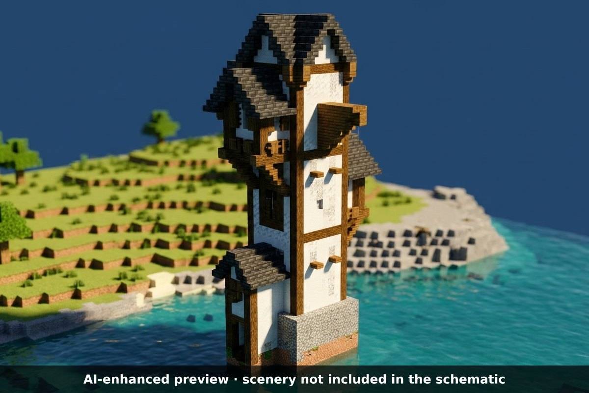 AI-enhanced preview: the scenery around the build is not part of the download.