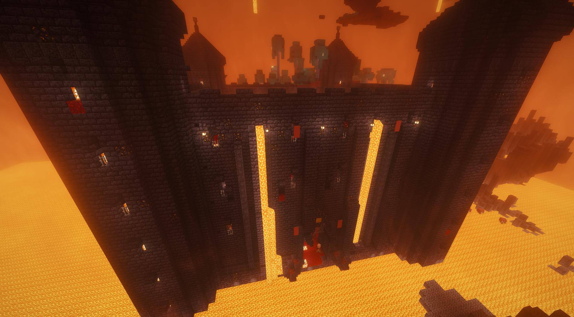 A treasure vault in a crimson forest