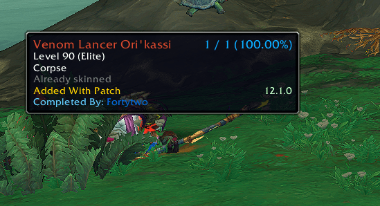 NPC tooltip in the Blizzard look, with lines from another addon kept in place
