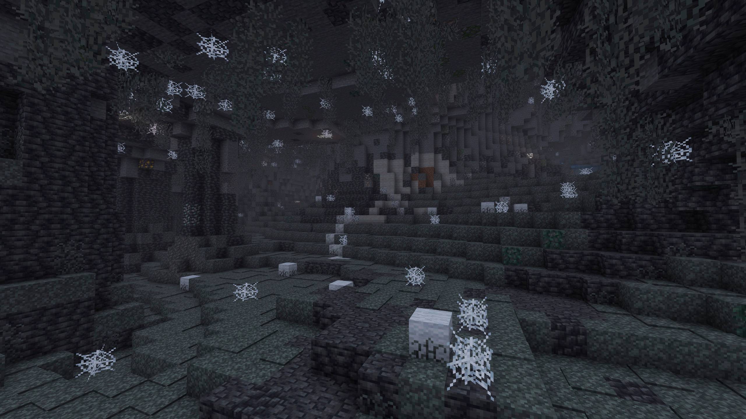 Infested Cave with Pale Moss Blocks