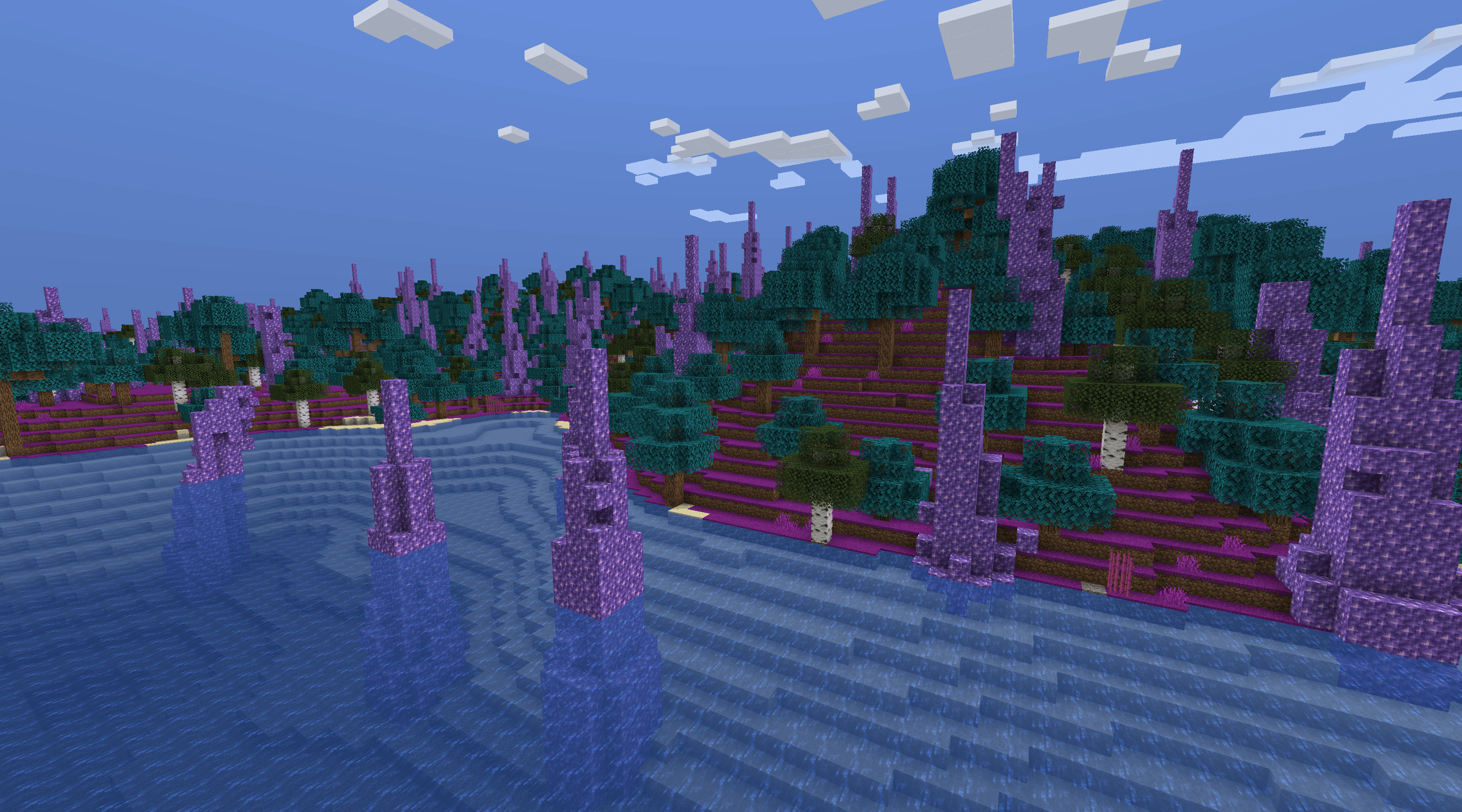 Change the color or material type of foliage, grass, and landmarks.