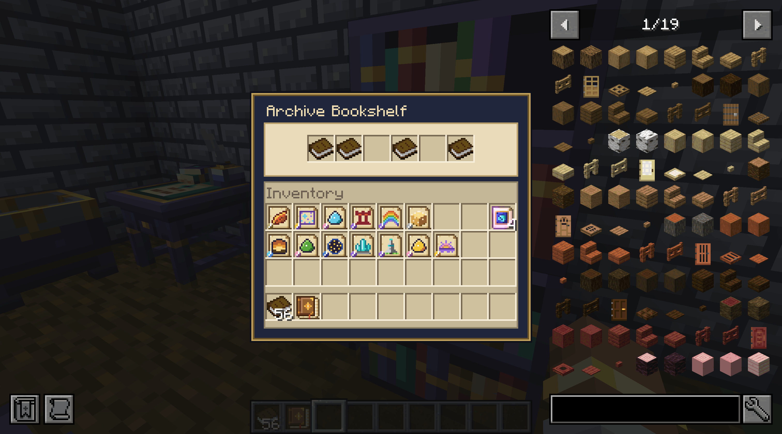 Setup bookshelves to store your ages.