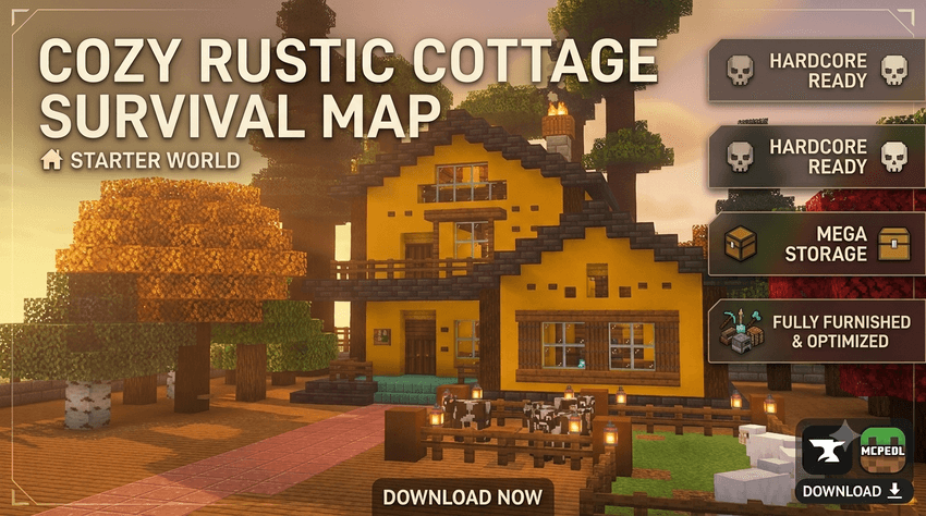 Aesthetic Rustic Farmhouse Starter House | Hardcore | Achievements Enabled — screenshot 1