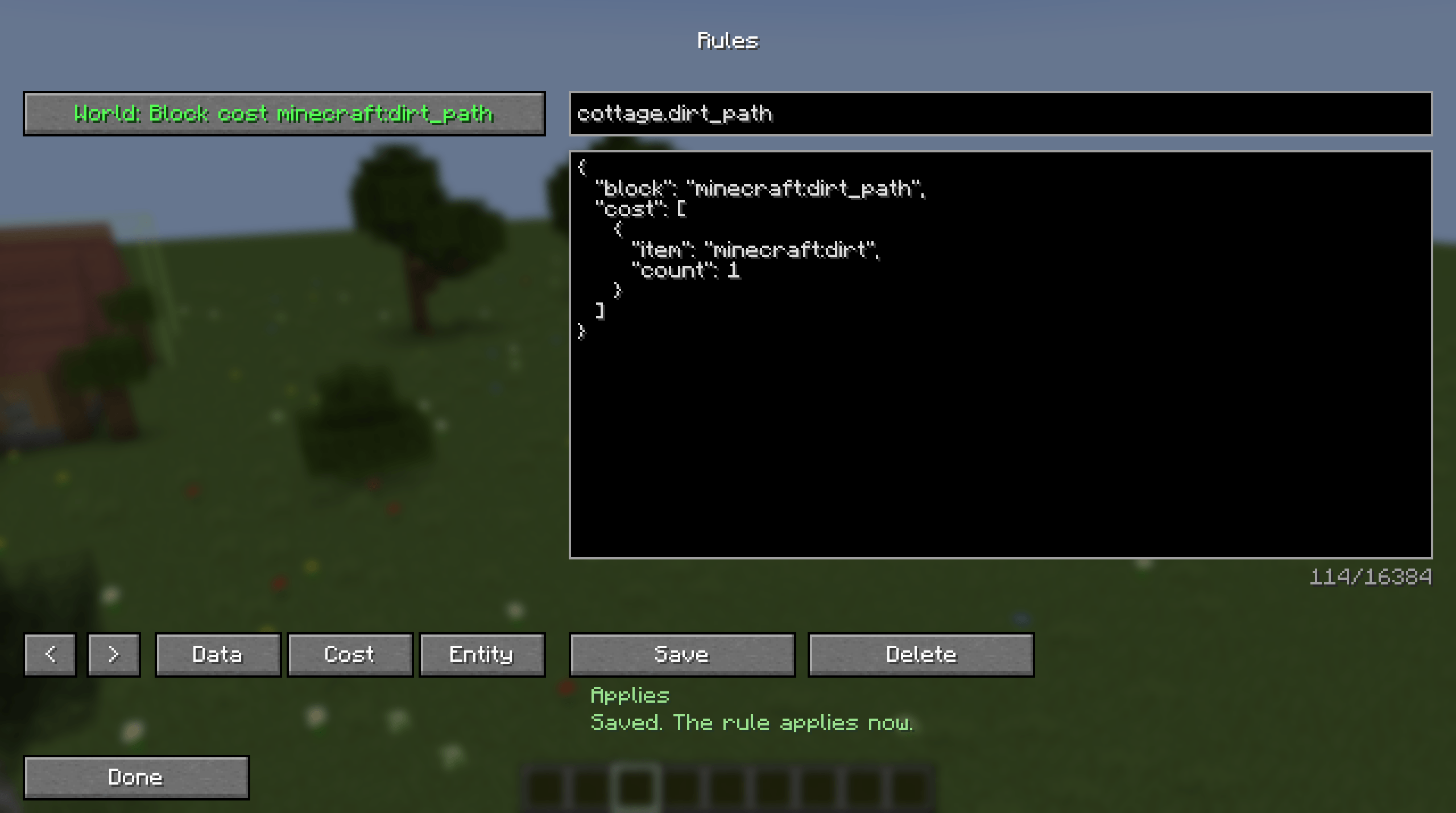 Thumbnail Operators can write rules in game for modded blocks the mod cannot copy on its own.