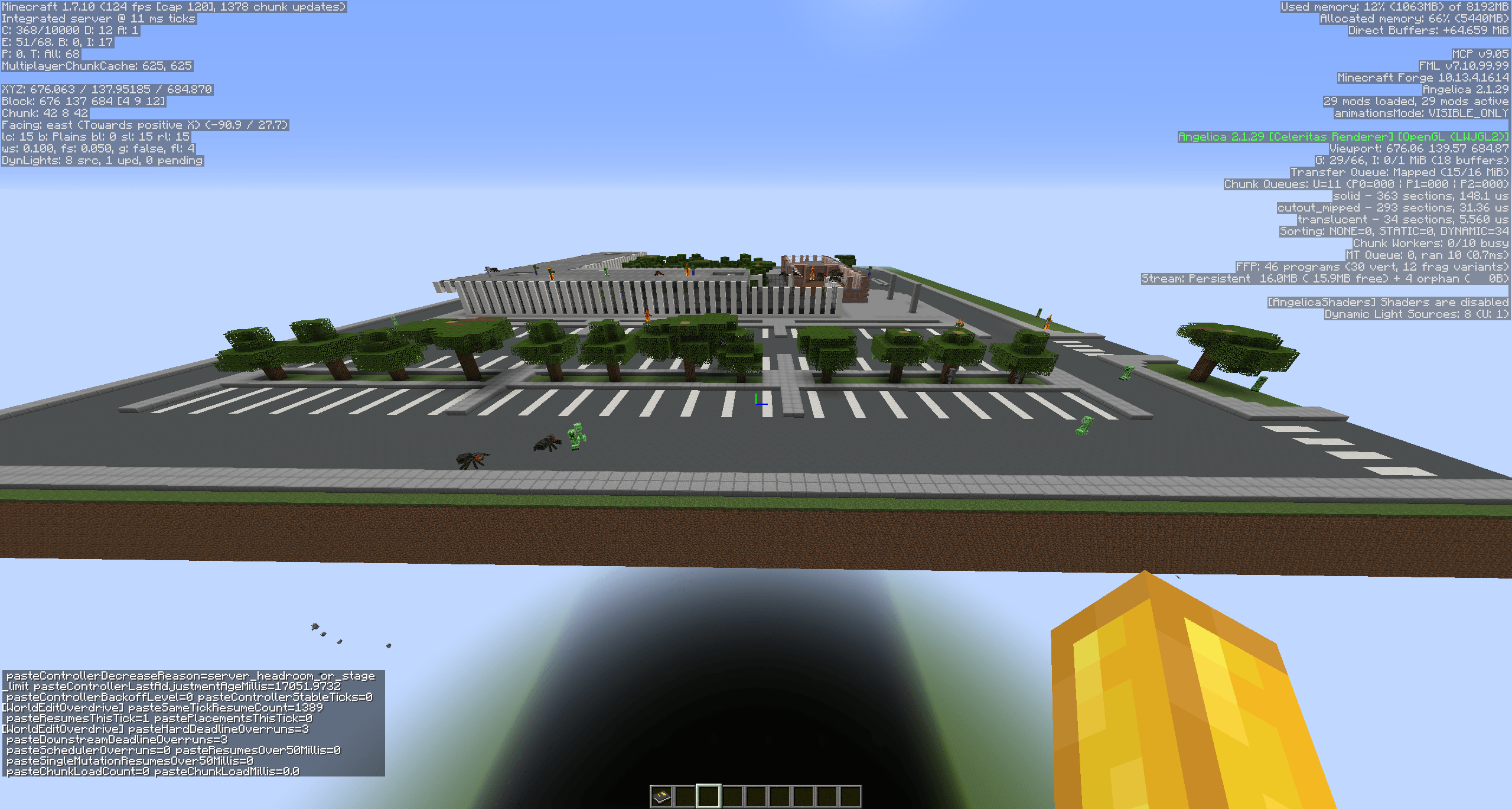 Worldedit Overdrive spreads work out over time instead of freezing the server.