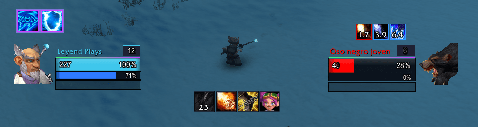 Target debuffs with timers, in combat