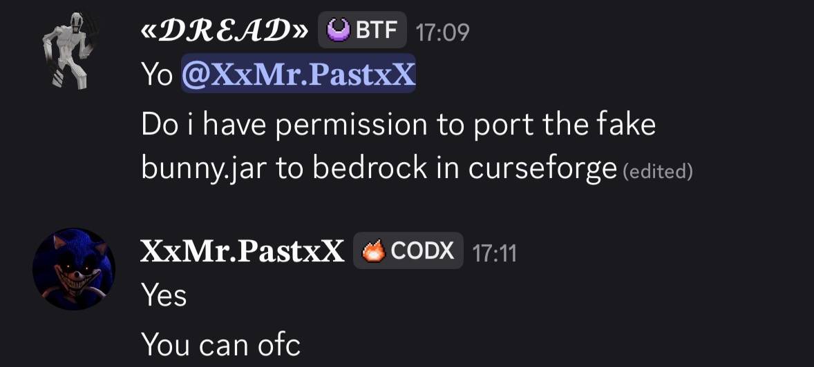 THE FAKE BUNNY.JAR |OFFICIAL BEDROCK PORT| — screenshot 2