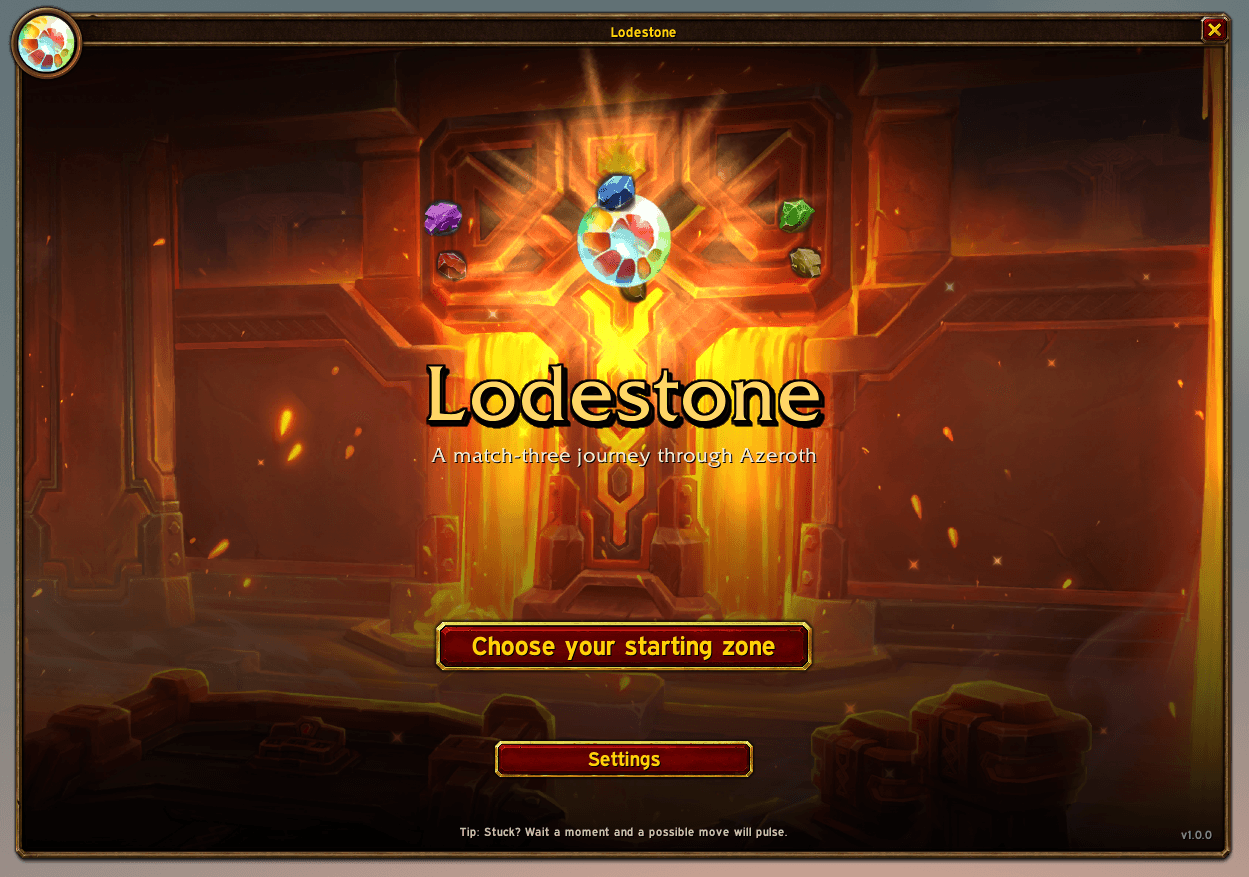 Loadestone Welcome screen