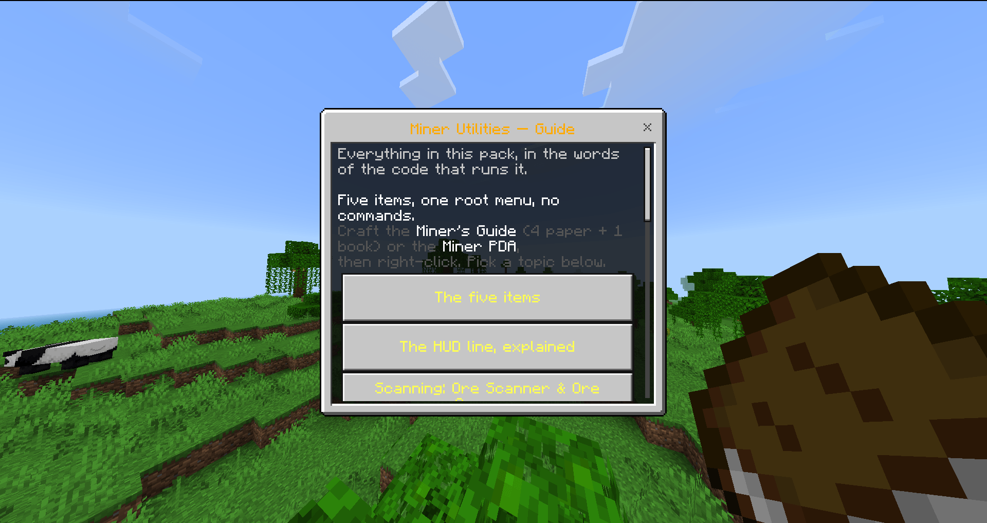 Utilities Mod Minecraft Miner utilities | Minecraft PE Addons