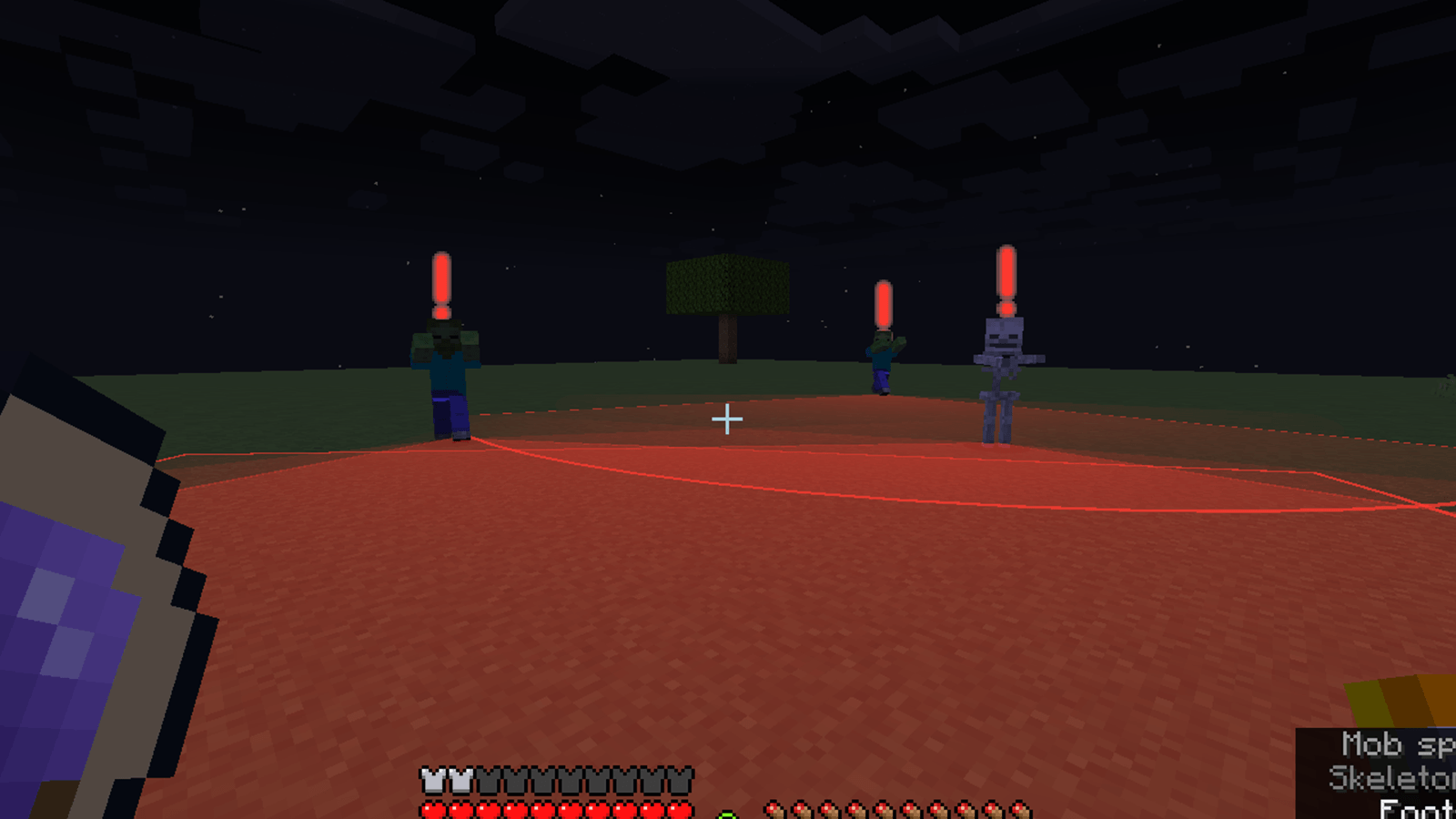 Thumbnail Alerted mobs call their allies. Every cone is red and the pack closes in.
