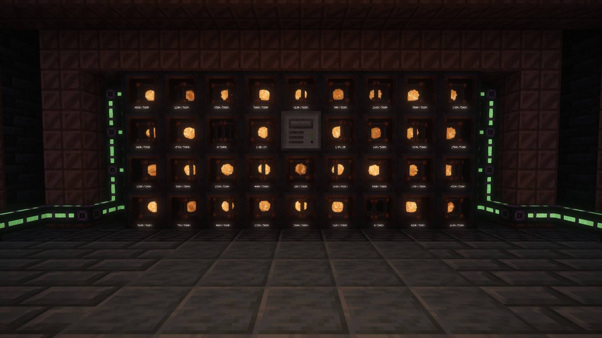 Thumbnail The cores are drawn at full brightness, so a charged wall reads even in the dark.