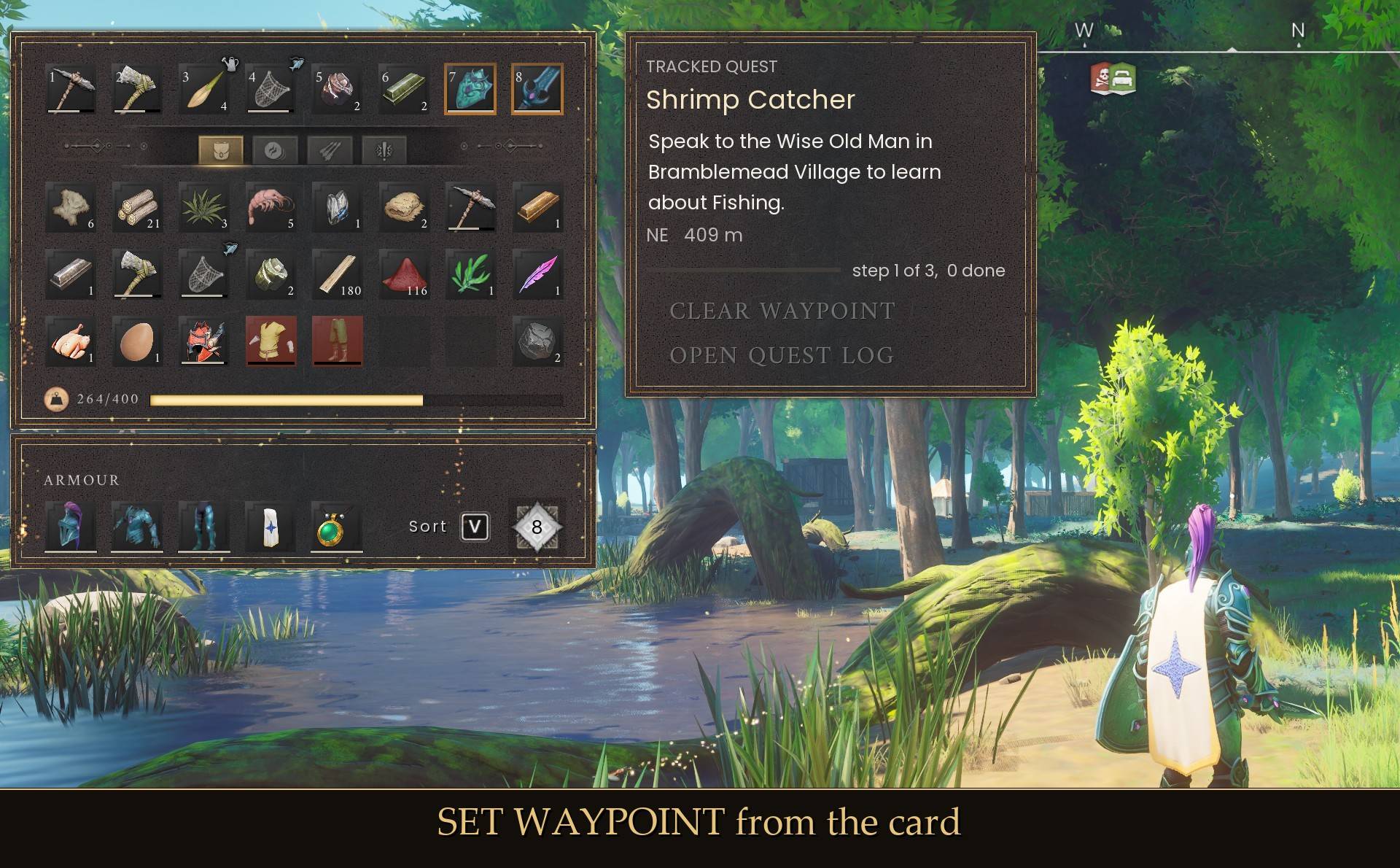 SET WAYPOINT from the card