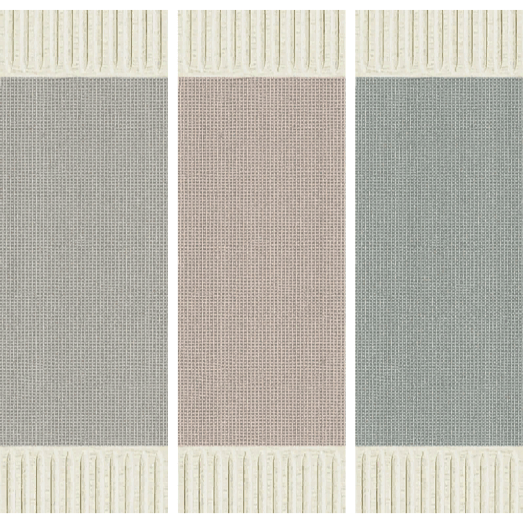 Grasscloth Wallpaper with Organic Fluted Plaster Trim