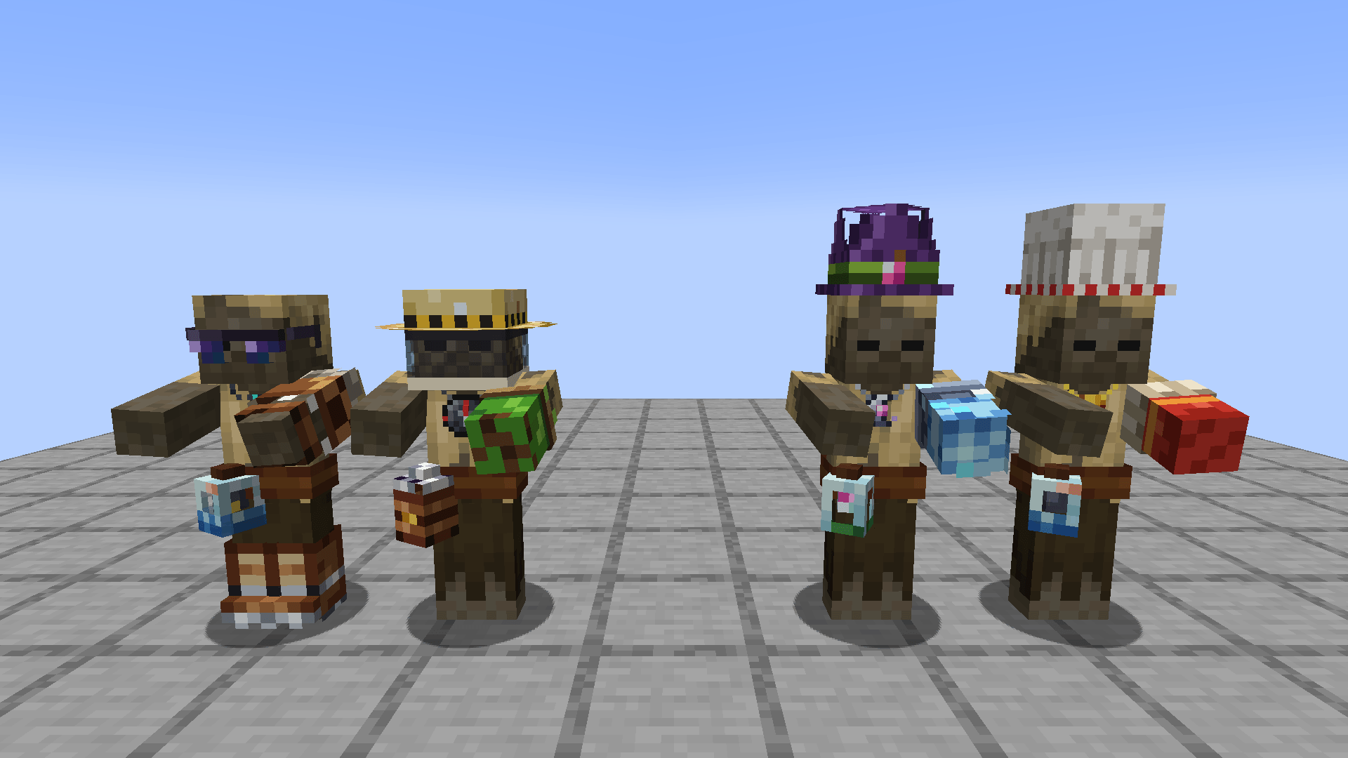 All 16 new artifacts worn on mannequins