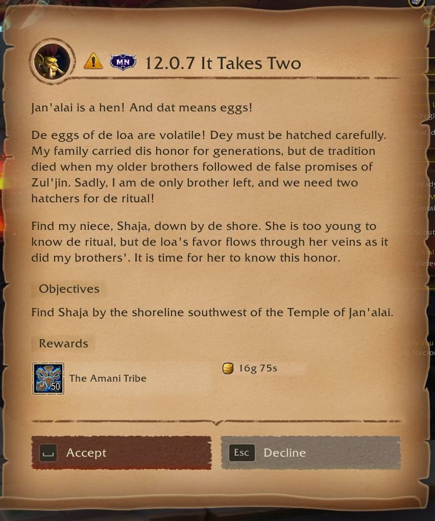 Thumbnail As It Was integrates with Dialogue UI, adding expansion and patch context to its quest titles while preserving the addon’s own immersive presentation. Even custom quest interfaces can keep your journey As It Was.