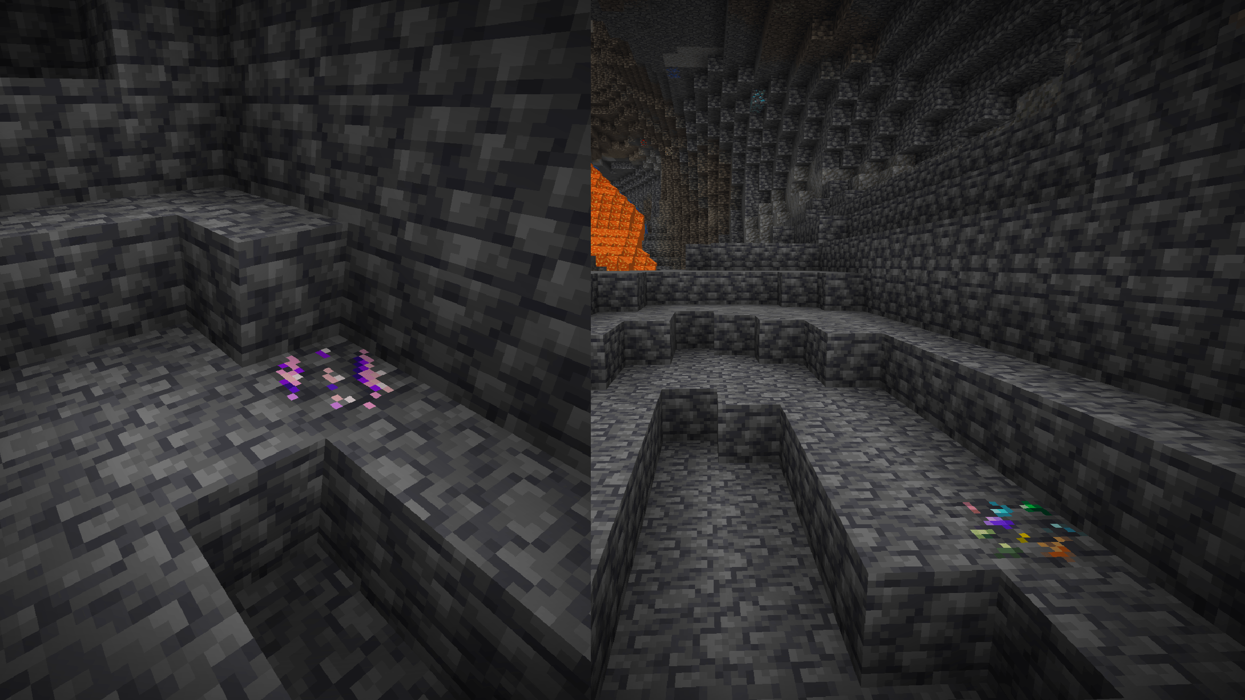 Thumbnail The two new ores added in the mod, starshard ore (left) and prism ore (right). Starshard ore drops the core material used to craft rings, and prism ore drops various gems, giving rings different effects.
