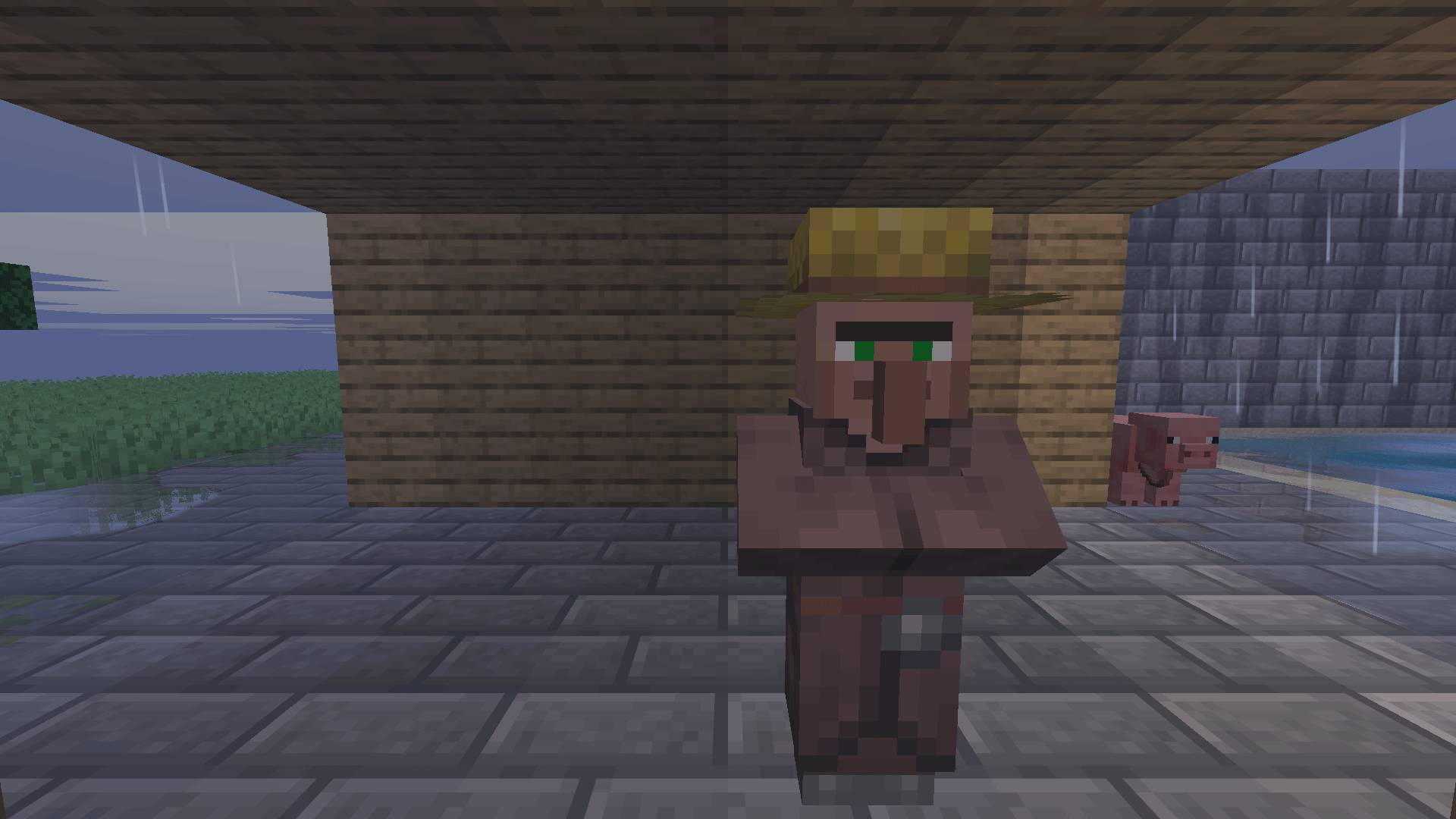 Thumbnail Players and mobs look wet with a patchy dark, glossy finish.