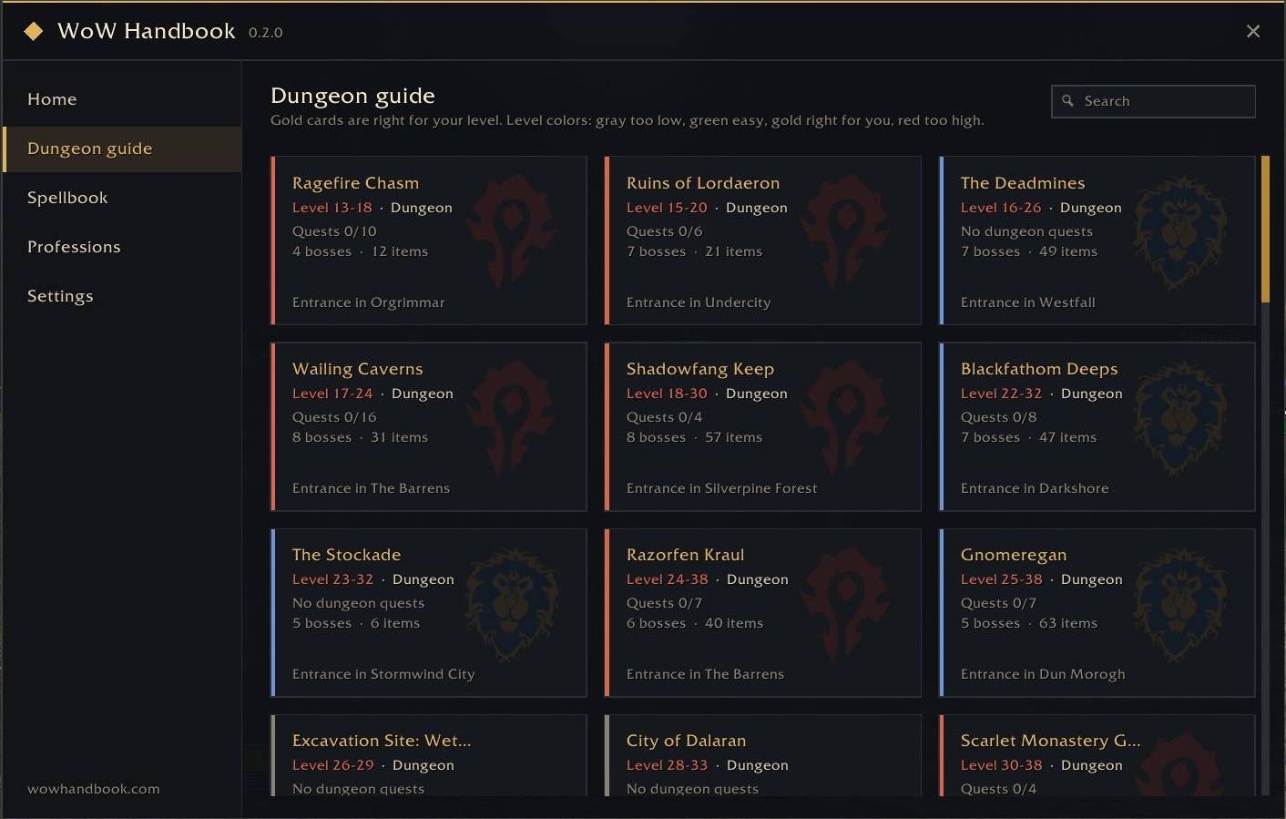 Dungeon guide