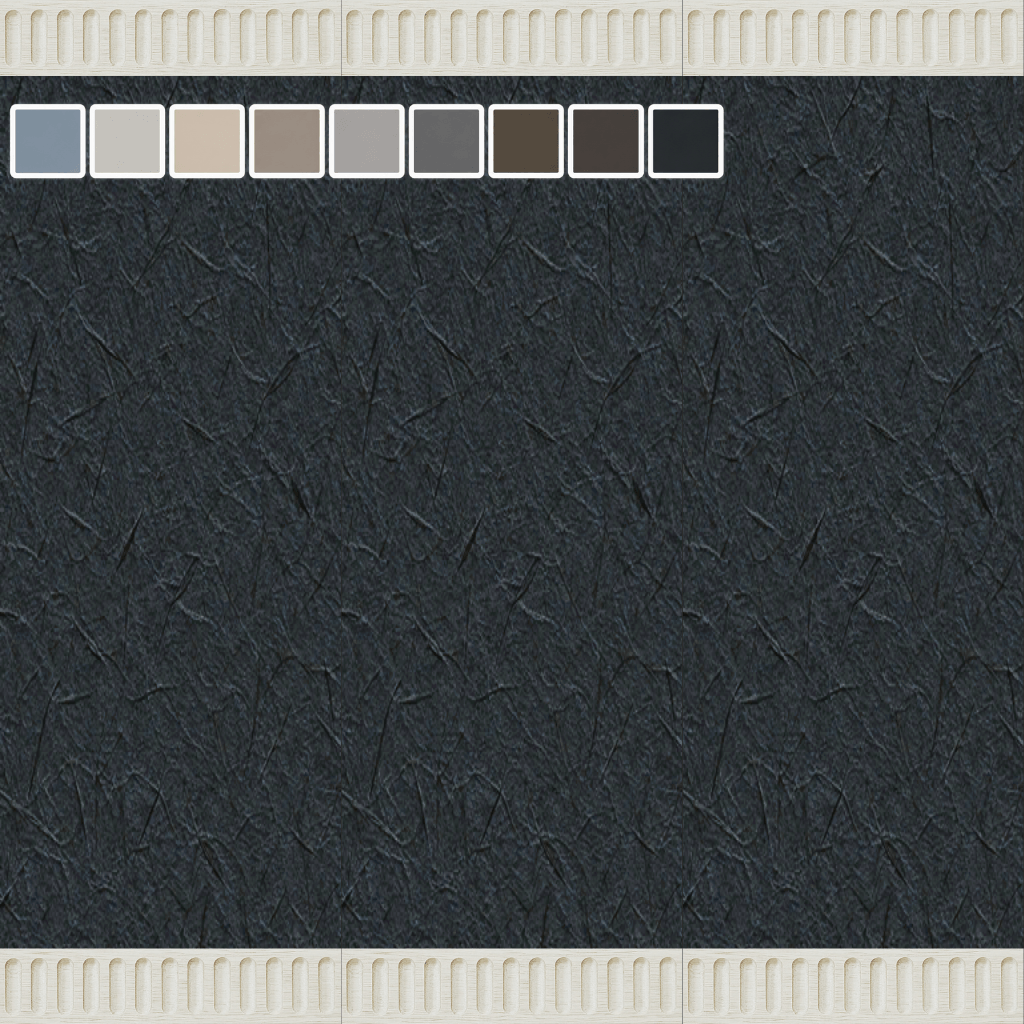 Mulberry Wallpaper with V.1 Trim (shown in black)