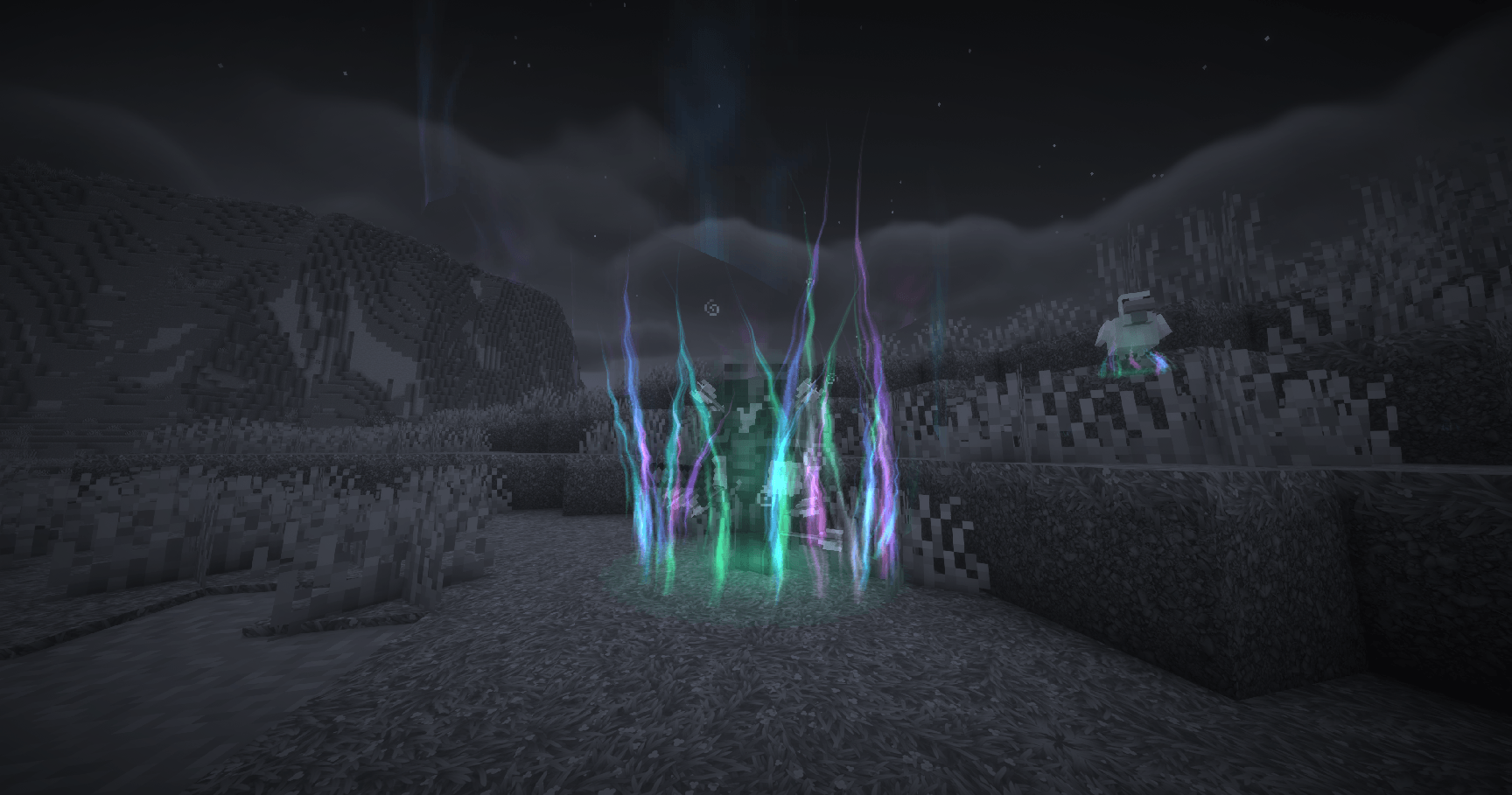 See the Aura around you, other players, and other mobs grow based on their power (health, enchantments, status effects, etc.)