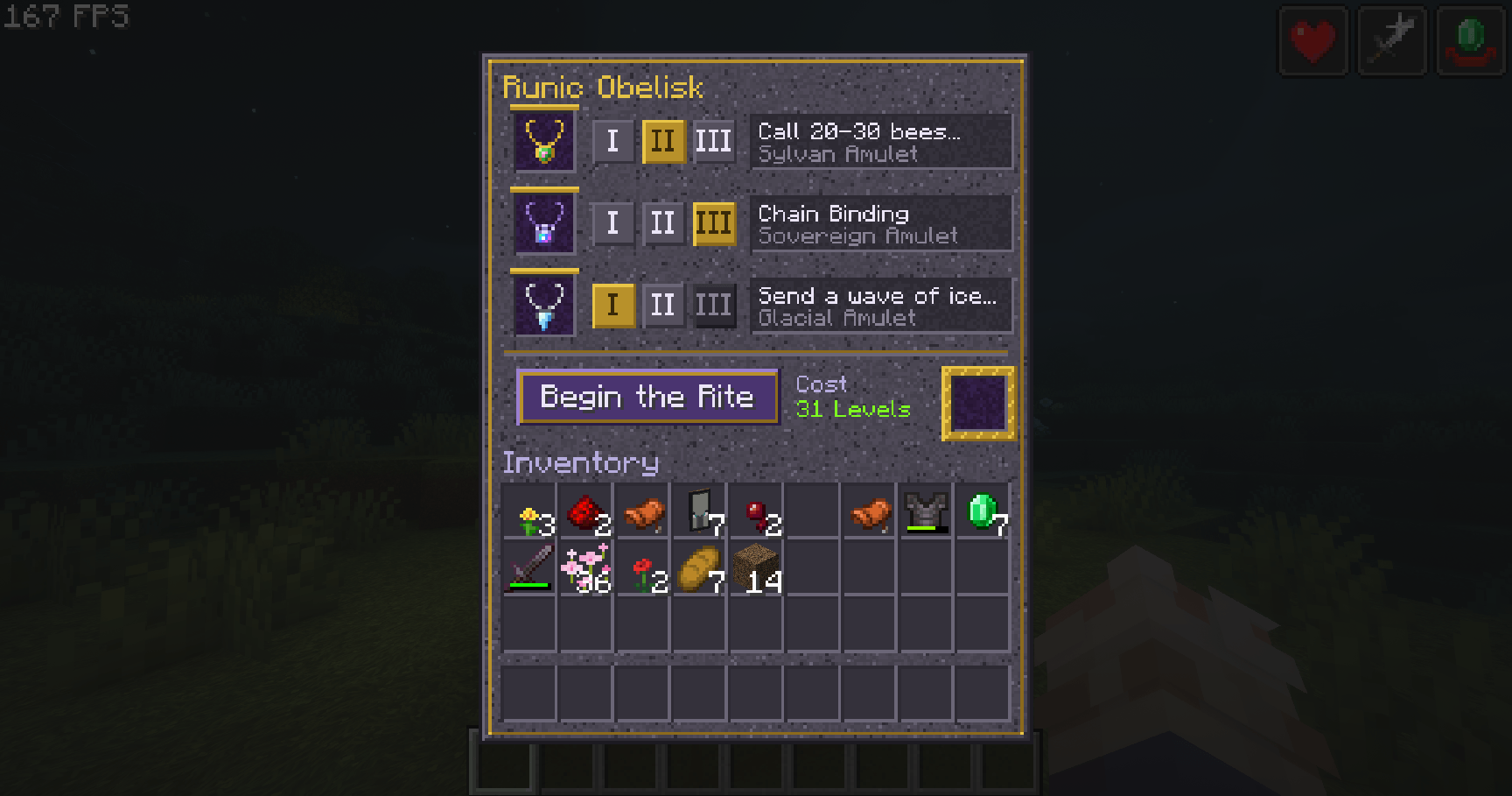 Thumbnail Combine 3 amulet abilities into one using the runic obelisk