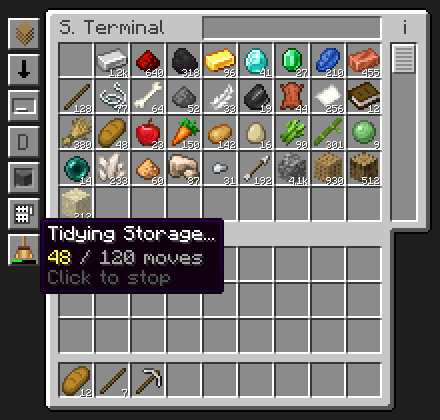 While tidying: a progress bar on the button.
