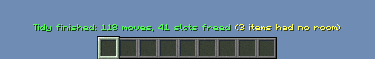The action bar message when a run ends.