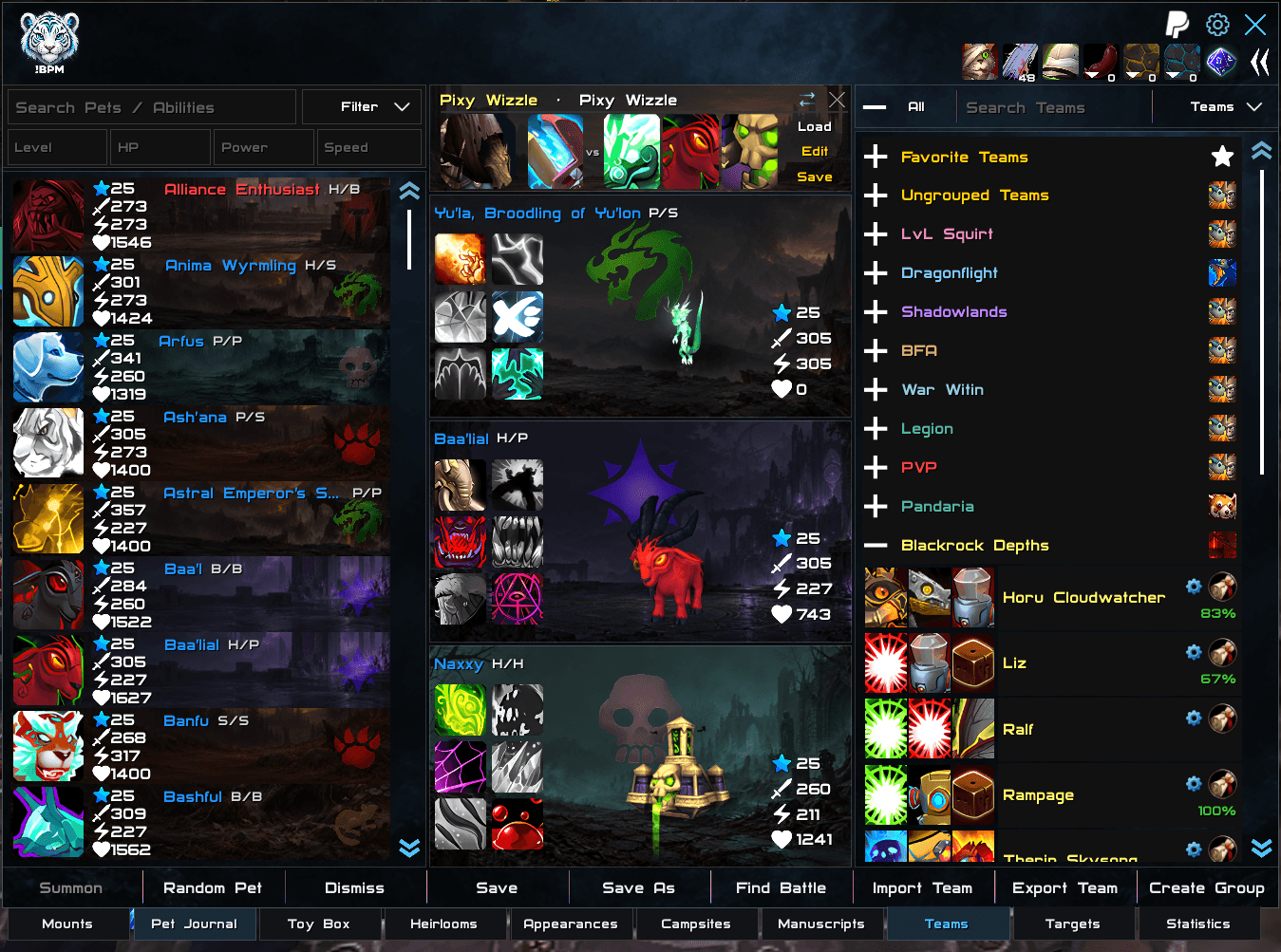 Pet Journal tab